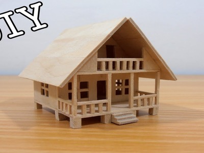 DIY Miniature House #3 (Popsicle Sticks)