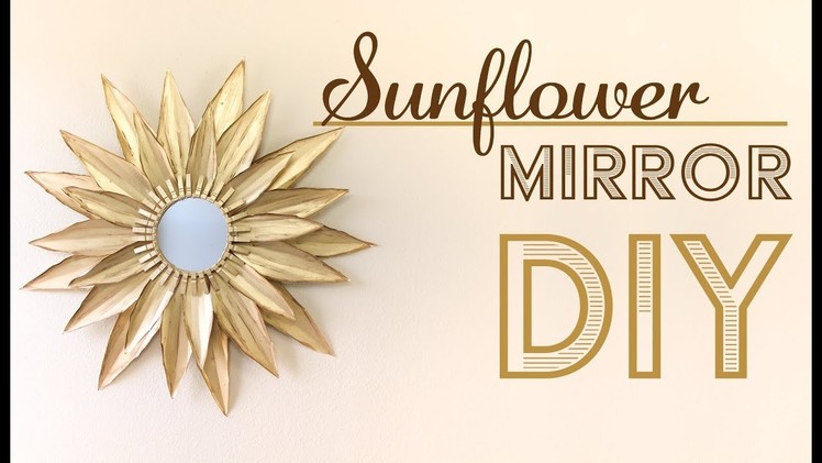 DIY Sunflower, Sunburst  Paper Wall Mirror