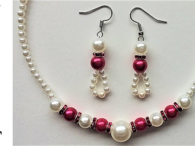 Easy DIY Jewelry set Tutorial. Beaded Jewelry for an elegant outfit