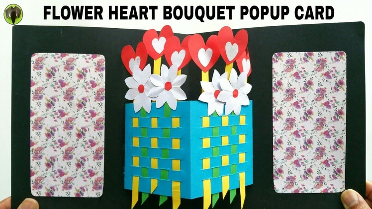 Flower Heart Bouquet Popup Card - DIY Tutorial - 870