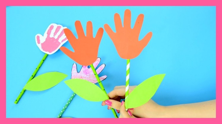 Handprint Flower Craft for Kids - simple Spring craft for kids