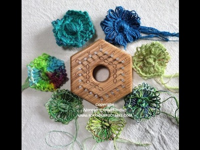 Hexagon Weaving Techniques  2 inch loom Flower motifs