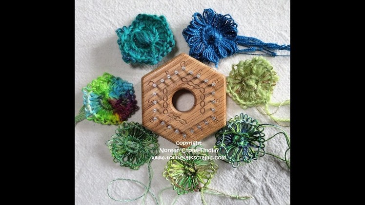 Hexagon Weaving Techniques  2 inch loom Flower motifs