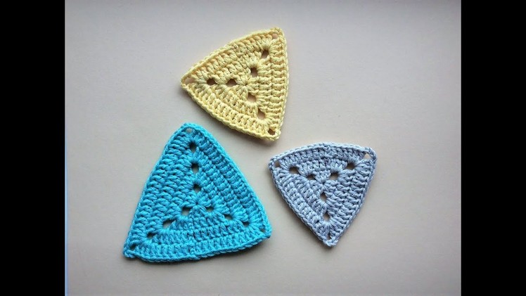 How To Crochet A Triangle Motif  - Easy For Beginners