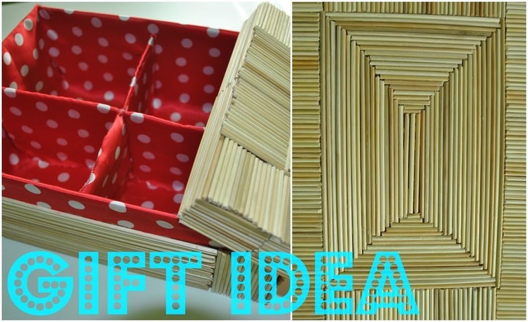 How to decorate a box with bamboo sticks - GIFT IDEA!
