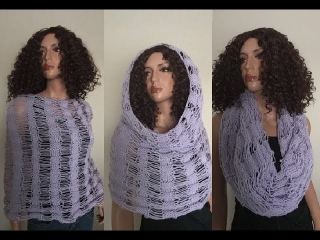 How to Knit All in One Cowl Pattern #625│by ThePatternFamily