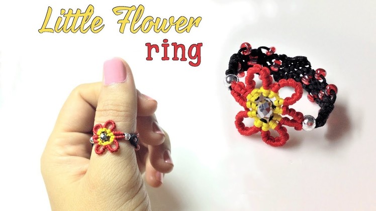 How to macrame a ring The little flower