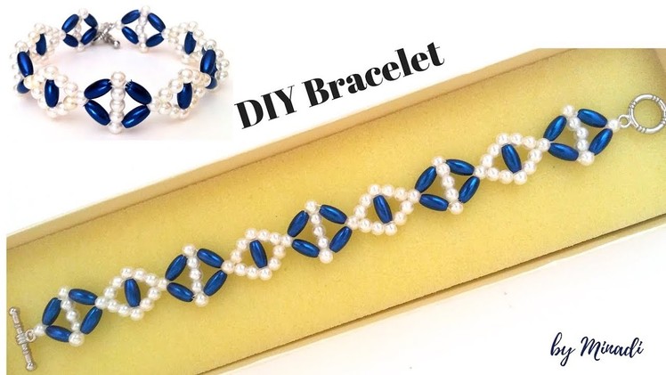 How to make a bracelet in 10 minutes. Simple beaded bracelet.