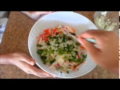 How to make an Imitation Crab Salad  - 99 CENTS ONLY store meal deal recipe