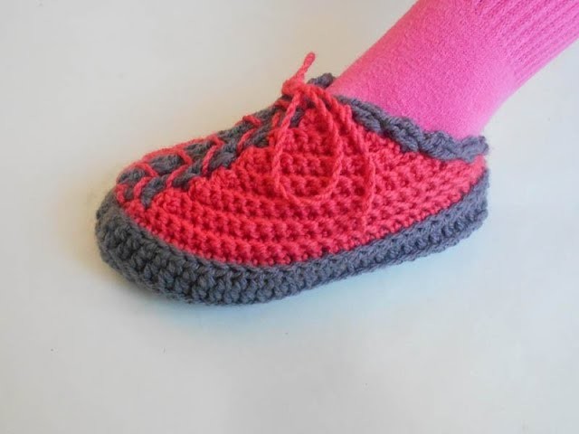 How to make easy crochet slippers socks tutorial