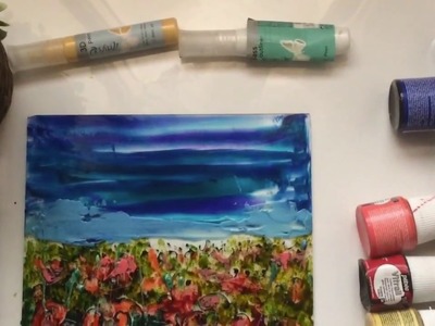How to paint a beautiful landscape on glass