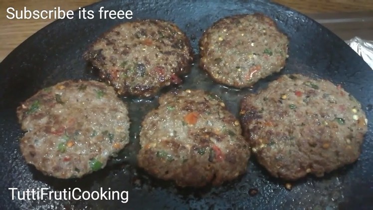 KACHE KEEMA KE KABAB RECIPE | Smokey Kabab (Raw Minced Meat Kebab) (BBQ Style) in Urdu.Hindi.English