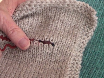 Knitted in top down pocket tutorial