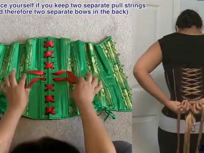 Lacing your Corset with 2 ribbons (2 pull strings) | Lucy's Corsetry