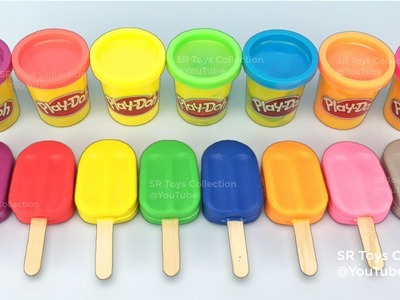 Learn Colors Play Doh Popsicle Ice Cream Peppa Pig Elmo Donald Duck Surprise Toys Disney Princess