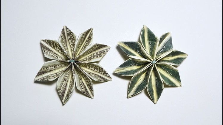 Magic Money Flower Origami Dollar Tutorial DIY Folded No glue and tape