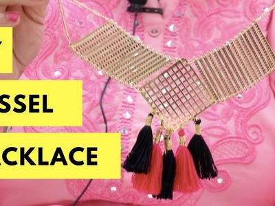 Make Beautiful Tassel Necklace At Home | Saree Accessories