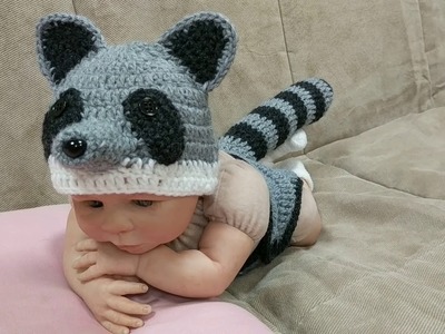 Newborn Raccoon Outfit.Newborn Raccoon Outfit.Baby Raccoon Outfit