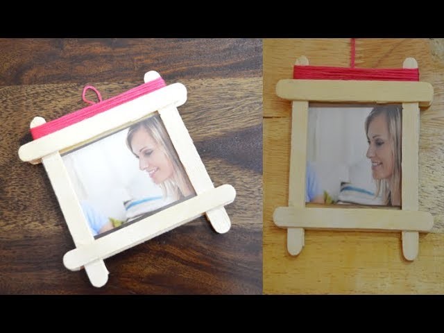 Photo Frame With Popsicle Sticks | Easy Ice Cream Stick Craft Photo Frame | Beauty Express