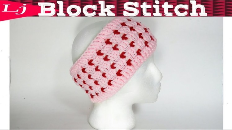 Quick & Easy Crochet headband - Easy way to crochet he block stitch