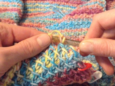 Row 1 of Slanted Stitch Pattern