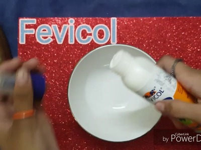 Shiny white fluffy slime with Indian products