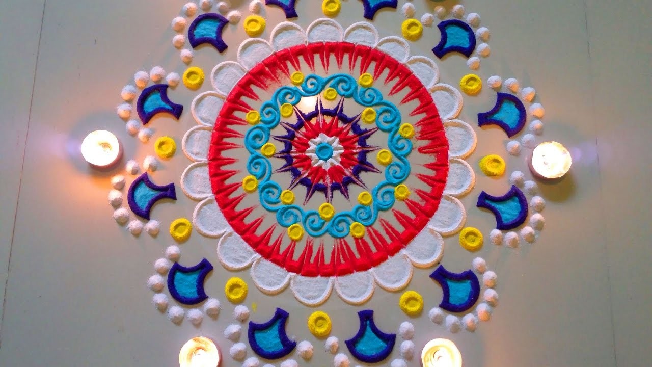 Small and easy Innovative and Creative Rangoli Designs.by DEEPIKA PANT