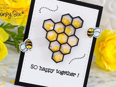 So Happy Together Interactive Spinner.Shaker Friendship Card for Honey Bee Stamps