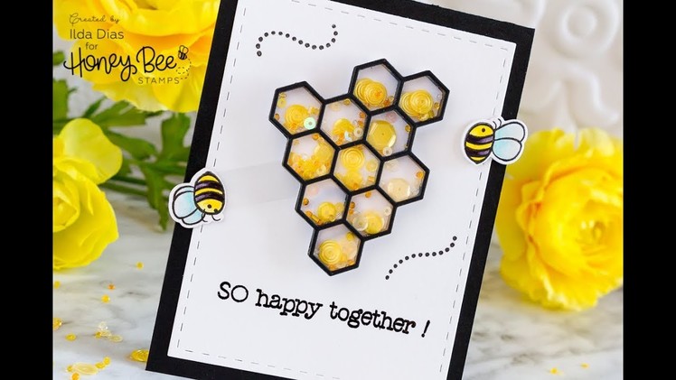 So Happy Together Interactive Spinner.Shaker Friendship Card for Honey Bee Stamps