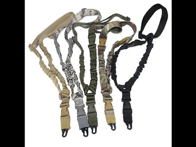 Tactical Hunting Gun  1 Single Point Bungee Sling Strap System unboxing aliexpress