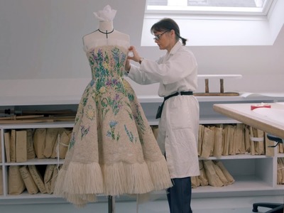 THE HOUSE OF DIOR AT NGV making Essence d’Herbier in Dior Atelier