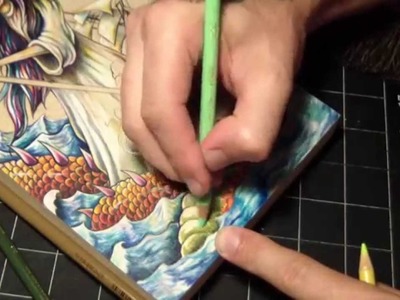 Time lapse Prismacolor pencil and acrylic painting on wood by Bryan Collins