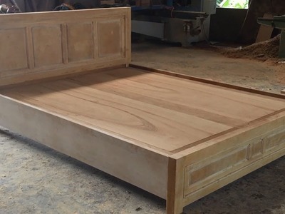 Woodworking Skills Are Very Smart - How To Building A Queen Size Bed Extremely Simple and Beautiful