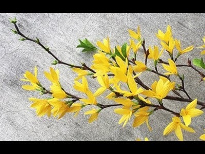 ABC TV | How To Make Forsythia Paper Flower From Crepe Paper - Craft Tutorial