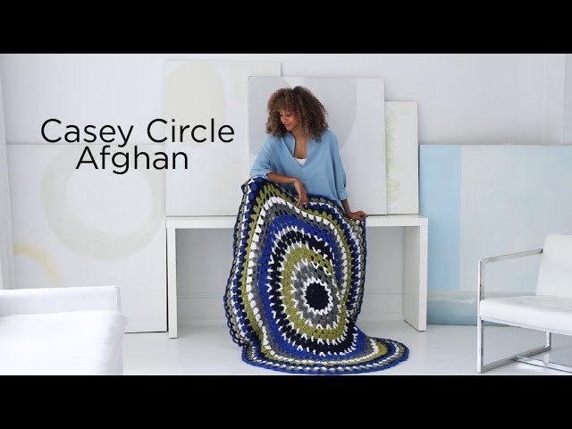 Cacey Circle Afghan crocheted with Thick & Quick® Bonus Bundle®