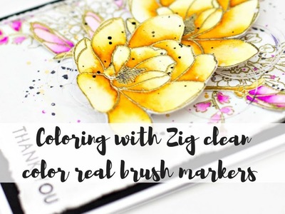 Coloring with Zig clean color real brush markers