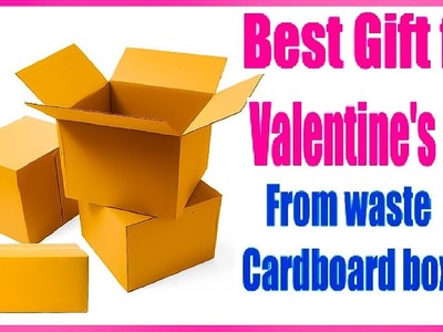 Cool DIY craft | Showpiece from waste cardboard box | Best Valentine's Day Gift ideas