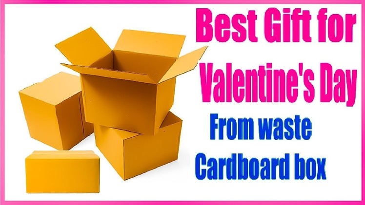 Cool DIY craft | Showpiece from waste cardboard box | Best Valentine's Day Gift ideas