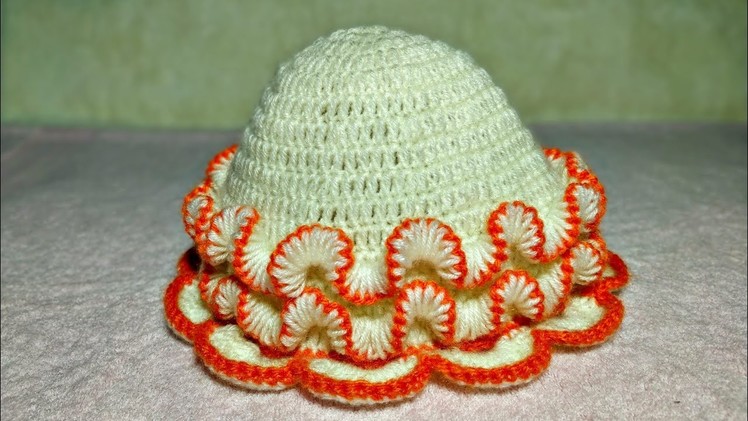 Crochet Baby Frill Hat (1-3 years)