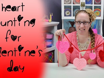 Crochet Heart Bunting & How to Stiffen Crochet Projects