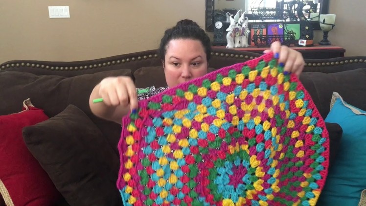 Crocheted Round Afghan