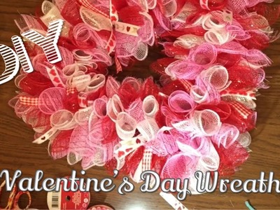 DIY | Dollar Tree | Deco Mesh | Valentine’s Day Wreath