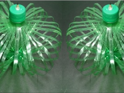 DIY.Empty plastic bottle vase making craft water bottle recycle flower vase