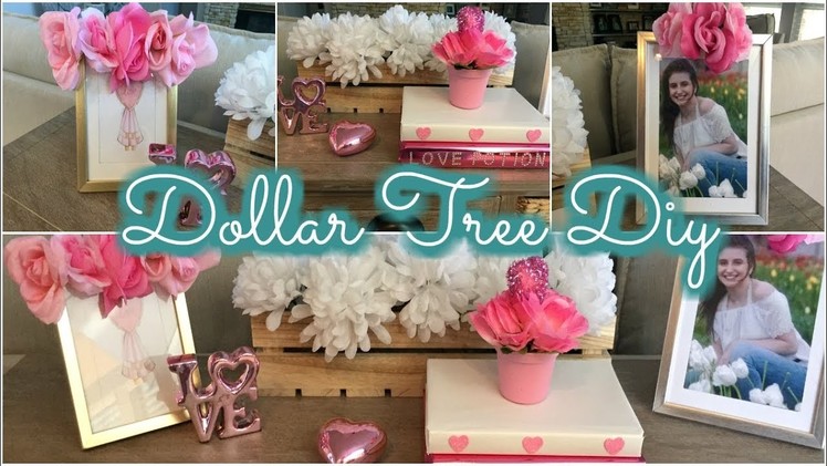 DOLLAR TREE DIY | Floral Crown Frames & Book Covers | VALENTINE'S DAY DECOR
