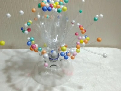 Easy best out of west craft idea.plastic bottle recycle flower vase art