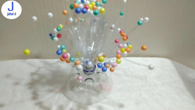 Easy best out of west craft idea.plastic bottle recycle flower vase art