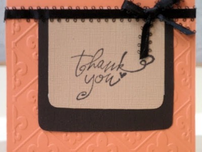 Embossed Thank You Handmade Card