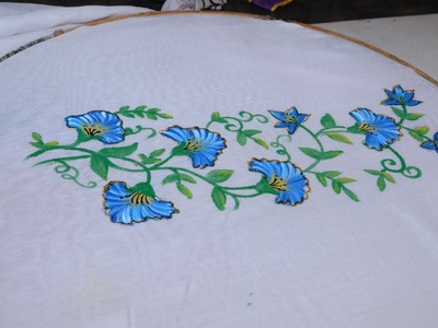 FABRIC PAINTING - flower painting on cotton