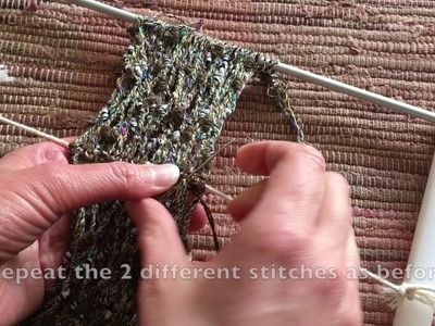 Finishing sprang with the lock stitch