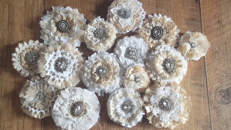 Handmade Shabby Chic Flowers With Doilies & Tutorial